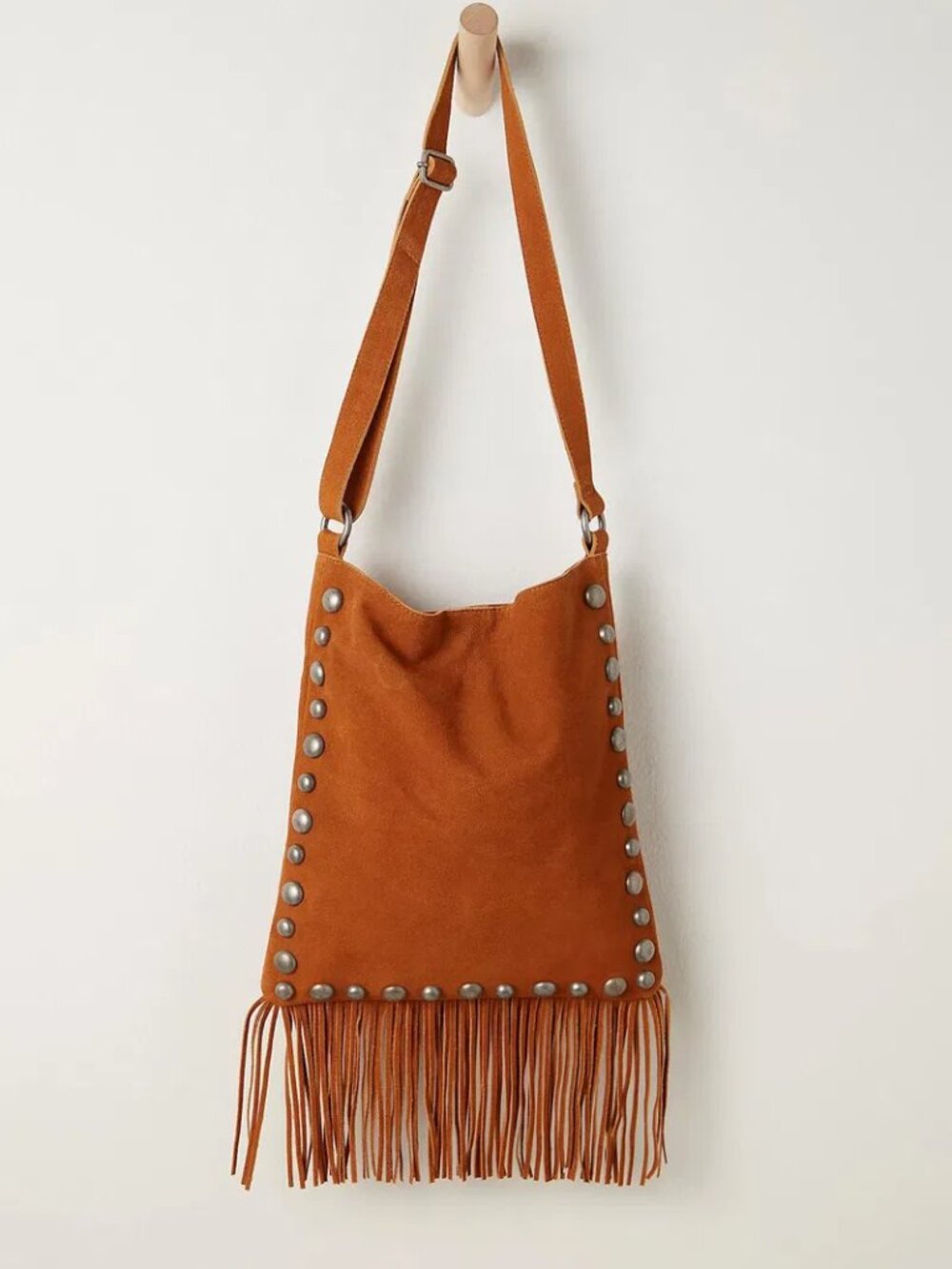 FREE PEOPLE Catalina Fringe Crossbody In Carmel NWT